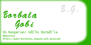 borbala gobi business card